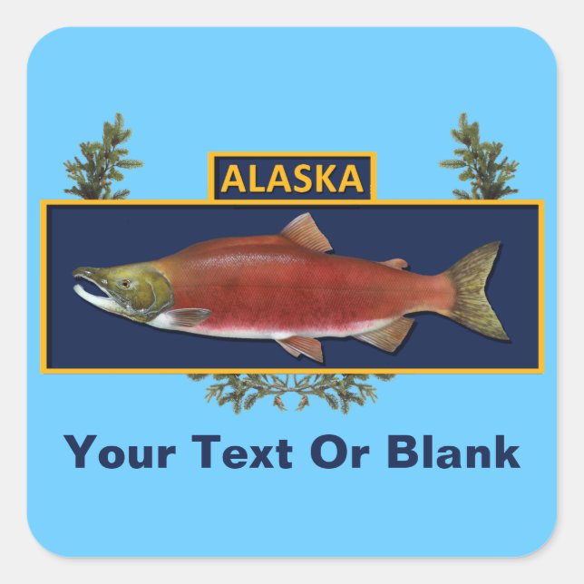 Alaska Combat Fisherman Badge Square Sticker (Front)