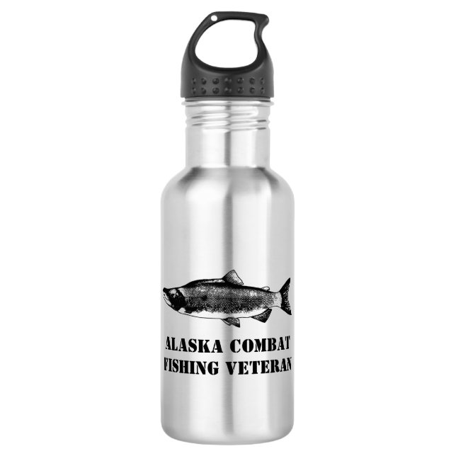 Alaska Combat Fishing Veteran 532 Ml Water Bottle (Front)