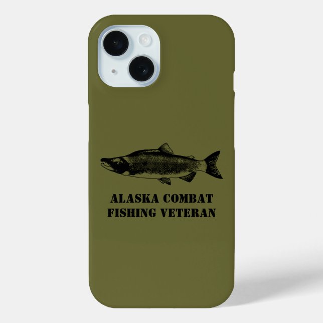 Alaska Combat Fishing Veteran Case-Mate iPhone Case (Back)