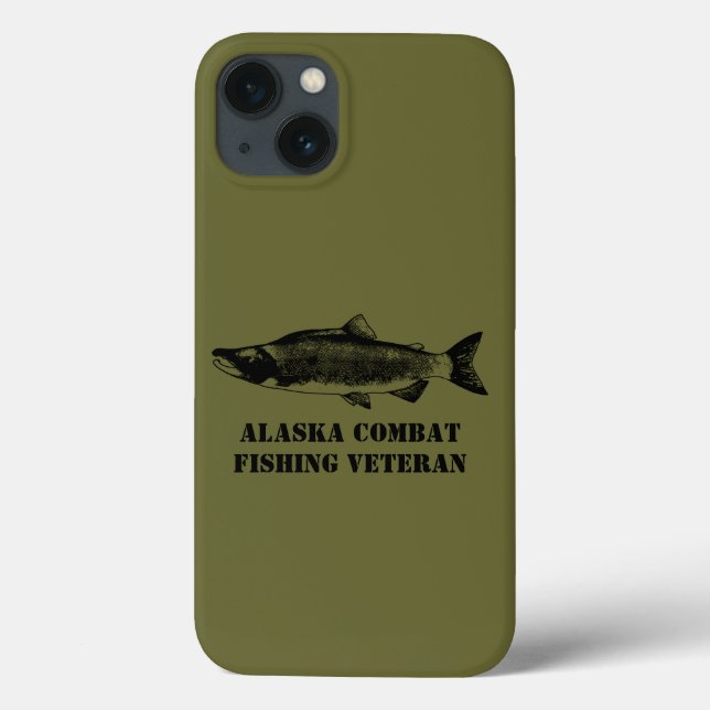 Alaska Combat Fishing Veteran Case-Mate iPhone Case (Back)