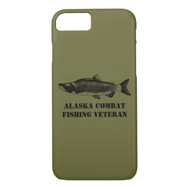 Alaska Combat Fishing Veteran Case-Mate iPhone Case (Back)