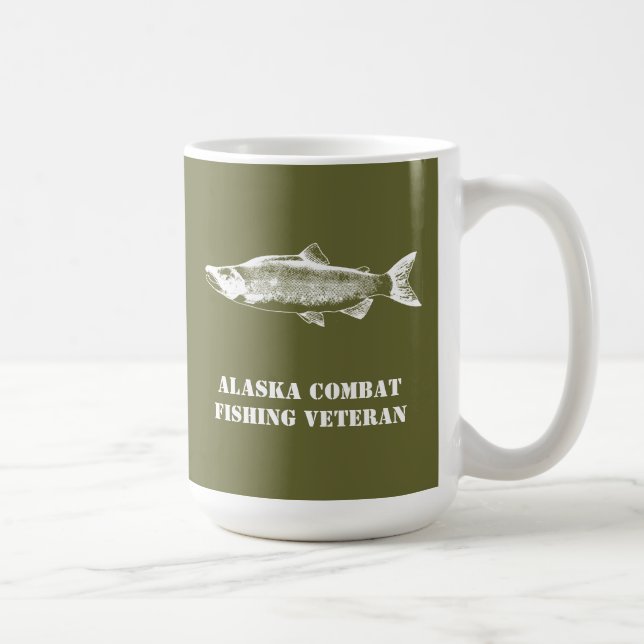 Alaska Combat Fishing Veteran Coffee Mug (Right)