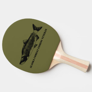 Alaska Combat Fishing Veteran Ping Pong Paddle