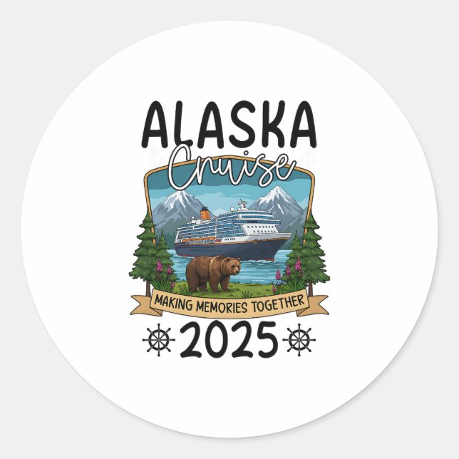Alaska Cruise 2025  Classic Round Sticker (Front)