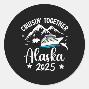 Alaska Cruise 2025 Family Summer Vacation Travel M Classic Round Sticker