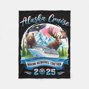 Alaska Cruise 2025 Making Memories Together Group Fleece Blanket