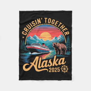 Alaska Cruise 2025 Matching Family Friends And Gro Fleece Blanket
