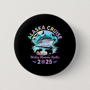 Alaska Cruise 2025 Matching Family Friends Group A 6 Cm Round Badge