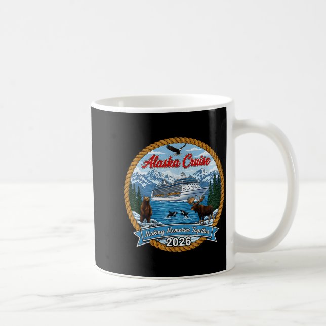 Alaska Cruise 2026 Matching Friends And Family Gro Coffee Mug (Right)