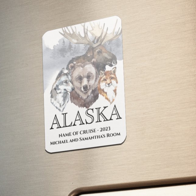 Alaska Cruise Cruising Animals Bear Wolf Moose Magnet (Creator Uploaded)