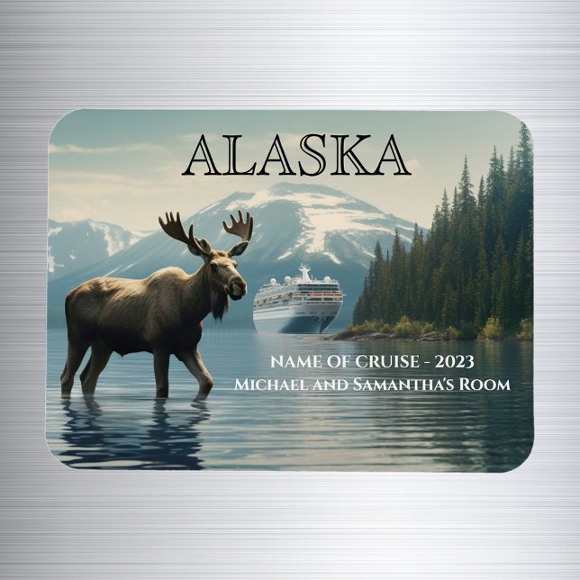 Alaska Cruise Cruising Moose Cabin Marker Magnet (Creator Uploaded)