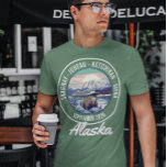 Alaska Cruise Date Cities Ship Embarkation  T-Shirt<br><div class="desc">You may change the style of this shirt by choosing More > under the style option. It may be personalised in the area provide or customising by choosing the click to customise further option and changing the name, initials or words. You may also change the text colour and style or...</div>