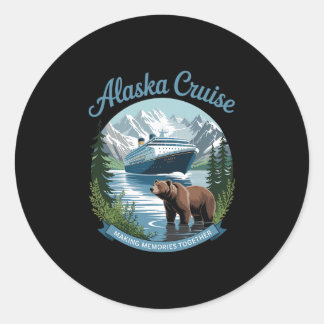 Alaska Cruise Making Memories Together Summer Vaca Classic Round Sticker
