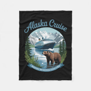 Alaska Cruise Making Memories Together Summer Vaca Fleece Blanket