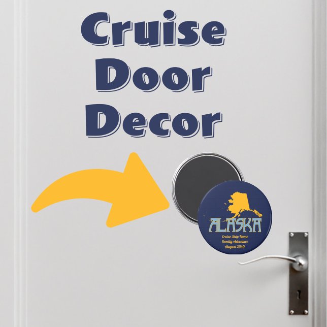 Alaska Cruise Ship Cabin Door Marker Personalised Magnet (Creator Uploaded)