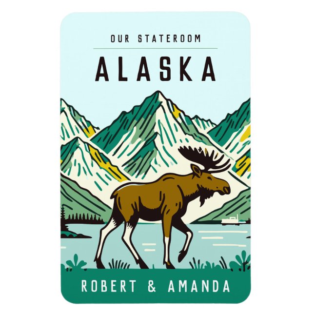 Alaska Cruise Ship Stateroom Magnet (Vertical)