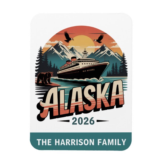 Alaska Cruise Ship Stateroom Magnet (Vertical)