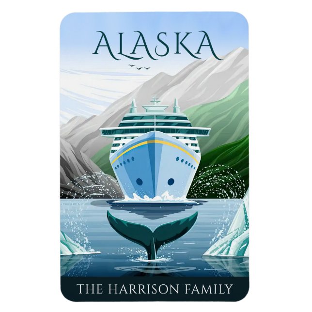 Alaska Cruise Ship Stateroom Magnet (Vertical)