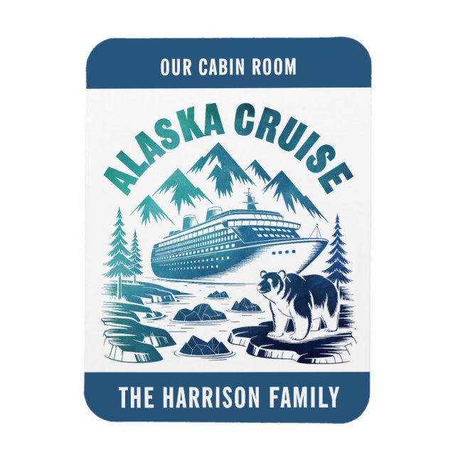 Alaska Cruise Ship Stateroom Magnet (Vertical)