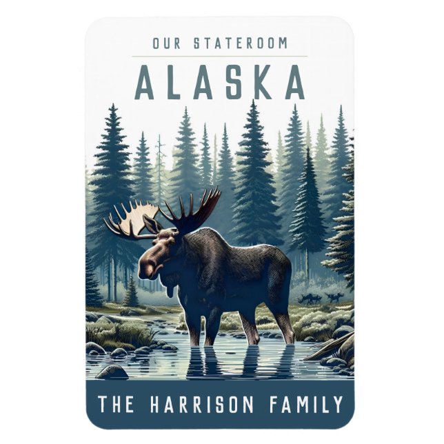 Alaska Cruise Ship Stateroom Magnet (Vertical)