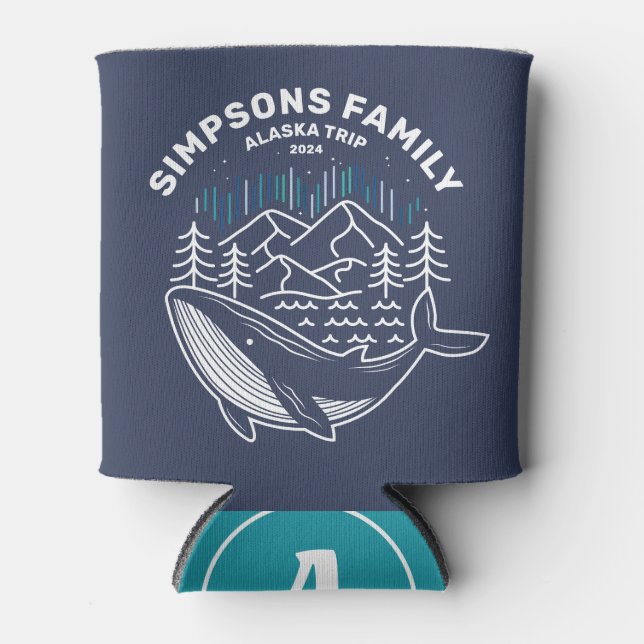 Alaska Cruise Trip Custom Family Matching Group  Can Cooler (Front)