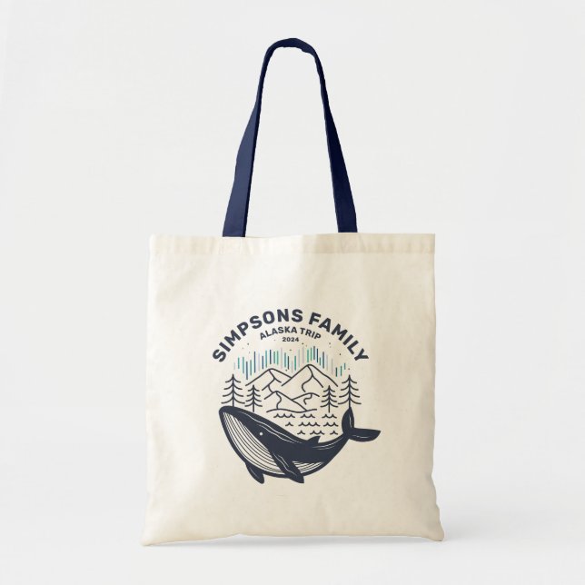 Alaska Cruise Trip Custom Family Matching Group  Tote Bag (Front)
