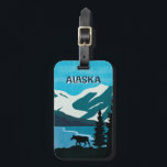 Alaska Cruise Vacation Glacier Mountain Moose Luggage Tag<br><div class="desc">Alaska Cruise Vacation Glacier Mountain Moose is great for your next vacation trip to Alaska. Or a great keepsake memory of your love for the state of Alaska. Modern retro poster style artwork.</div>