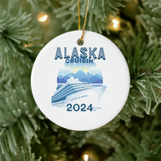 Alaska Cruisin' 2024 Ceramic Tree Decoration