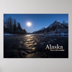 Alaska Dance in the Moonlight Poster