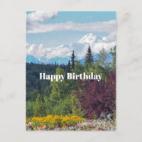 Alaska Denali Landscape Floral Photo Birthday