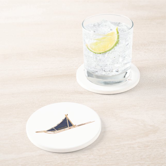 Alaska Dog Sled Postal Carrier Coaster (Side)