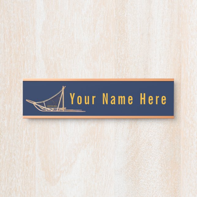 Alaska Dog Sled Postal Carrier Door Sign (Front)
