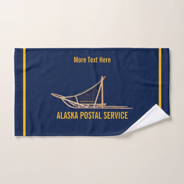 Alaska Dog Sled Postal Carrier Hand Towel (Hand Towel)