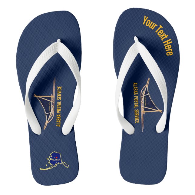 Alaska Dog Sled Postal Carrier Jandals (Footbed)