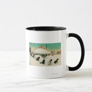 Alaska Dogsled Team resting in SnowState Mug
