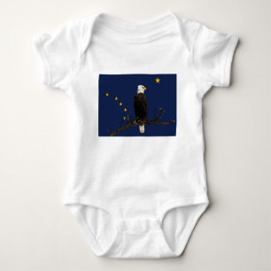 Alaska Eagle And Flag Baby Bodysuit