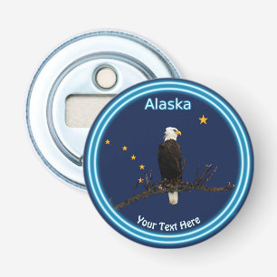 Alaska Eagle And Flag Bottle Opener