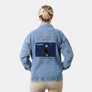 Alaska Eagle And Flag Denim Jacket
