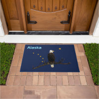 Alaska Eagle And Flag