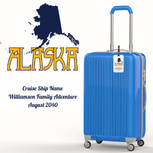 Alaska Family Cruise Monogram Ship Luggage Tag
