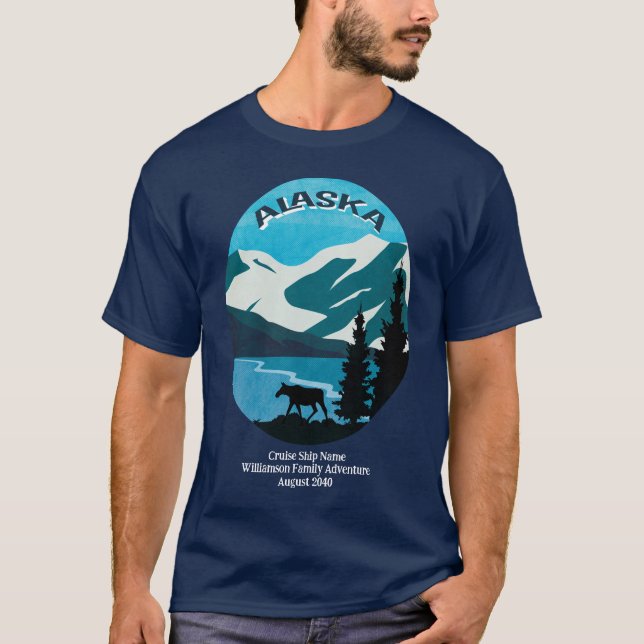 Alaska Family Vacation Travel Cruise T-Shirt (Front)