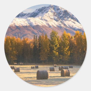Alaska Farming Classic Round Sticker