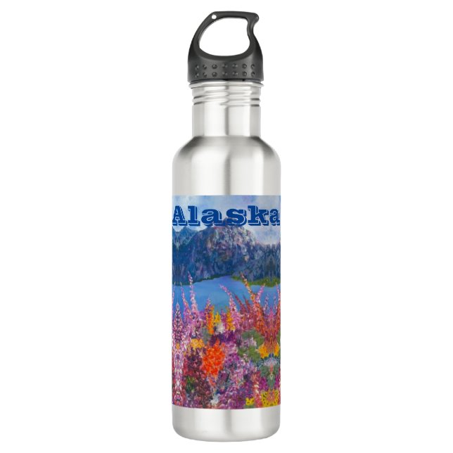 Alaska Fireweed Water Bottle (Front)