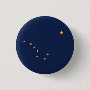 Alaska Flag 3 Cm Round Badge