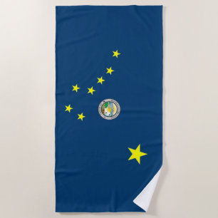 Alaska flag beach towel