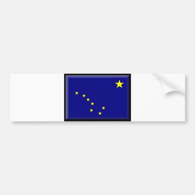 Alaska Flag Bumper Sticker (Front)