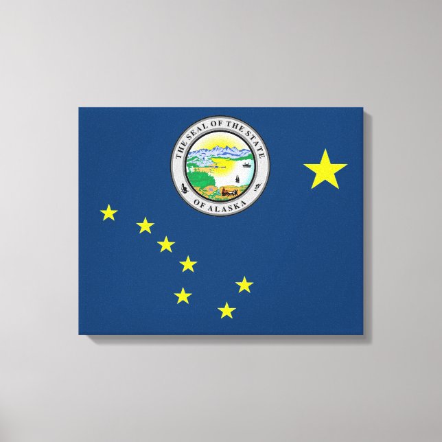 Alaska flag canvas print (Front)