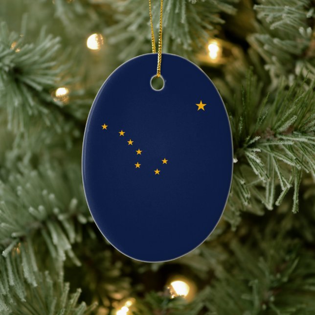 Alaska Flag Ceramic Tree Decoration (Tree)