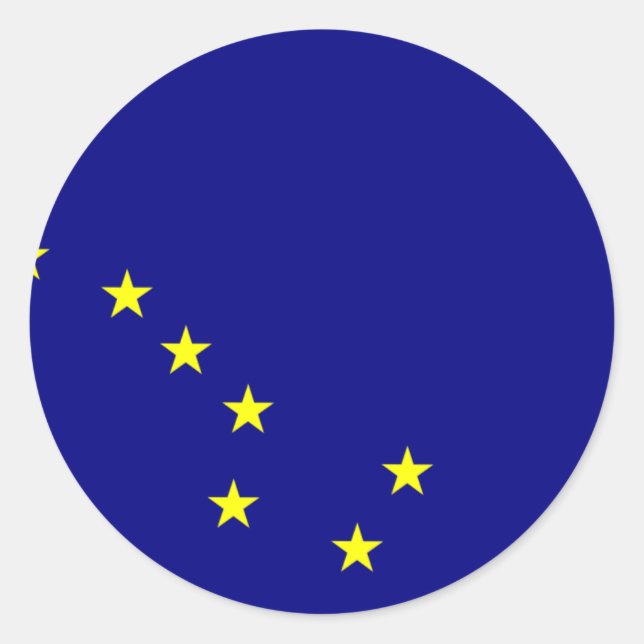 Alaska Flag Classic Round Sticker (Front)