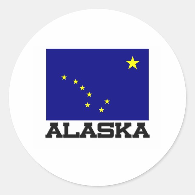Alaska Flag Classic Round Sticker (Front)
